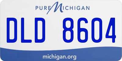 MI license plate DLD8604