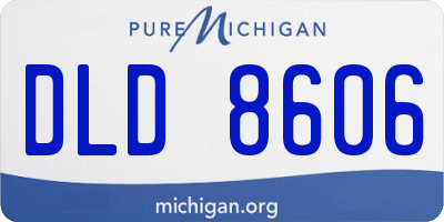MI license plate DLD8606