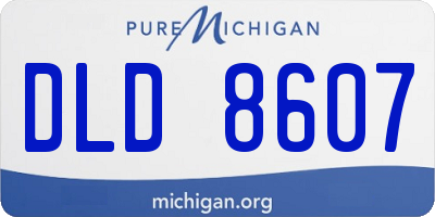 MI license plate DLD8607