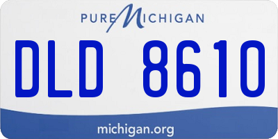 MI license plate DLD8610