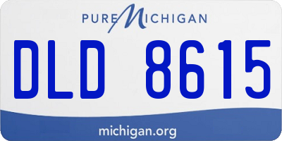 MI license plate DLD8615