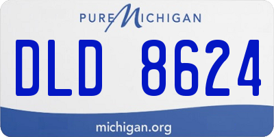 MI license plate DLD8624