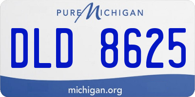 MI license plate DLD8625