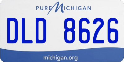 MI license plate DLD8626