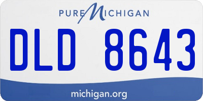 MI license plate DLD8643