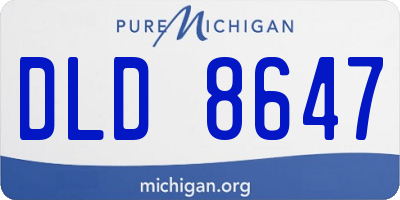 MI license plate DLD8647