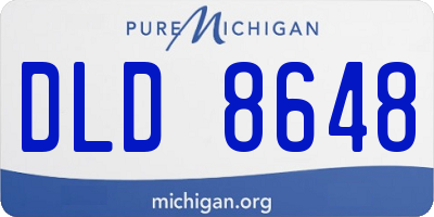 MI license plate DLD8648