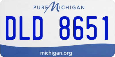 MI license plate DLD8651