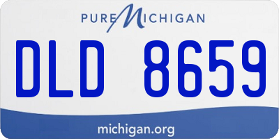 MI license plate DLD8659