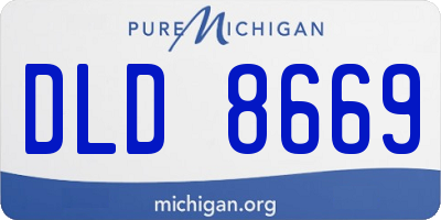 MI license plate DLD8669