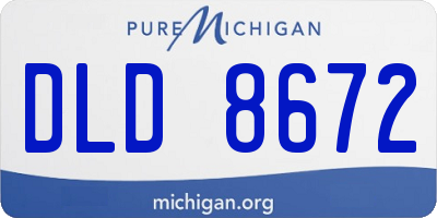MI license plate DLD8672