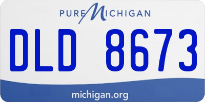 MI license plate DLD8673