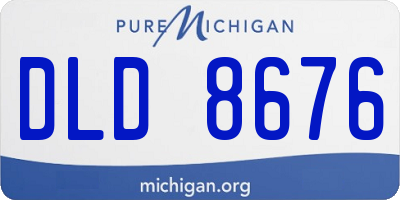 MI license plate DLD8676