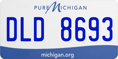 MI license plate DLD8693