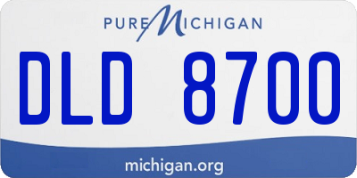 MI license plate DLD8700