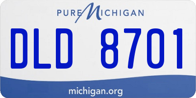 MI license plate DLD8701