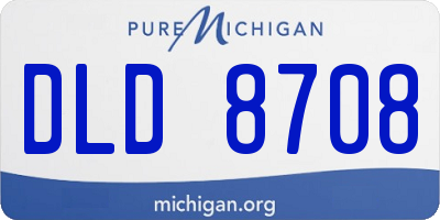 MI license plate DLD8708