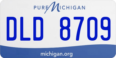 MI license plate DLD8709