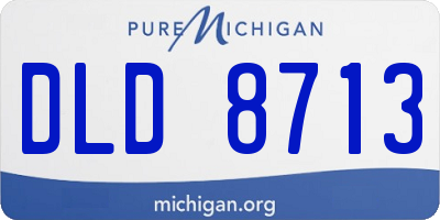 MI license plate DLD8713