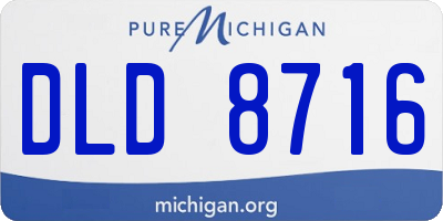 MI license plate DLD8716