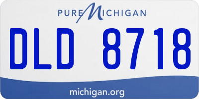 MI license plate DLD8718