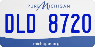 MI license plate DLD8720