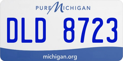MI license plate DLD8723