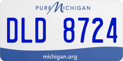 MI license plate DLD8724
