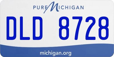 MI license plate DLD8728