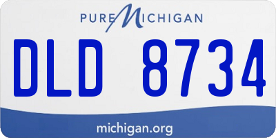 MI license plate DLD8734