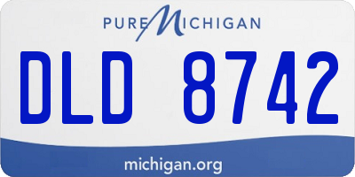 MI license plate DLD8742