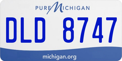 MI license plate DLD8747