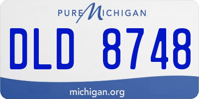 MI license plate DLD8748