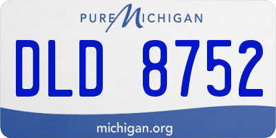 MI license plate DLD8752