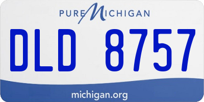 MI license plate DLD8757