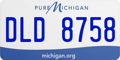 MI license plate DLD8758