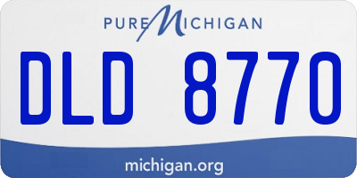 MI license plate DLD8770