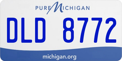 MI license plate DLD8772
