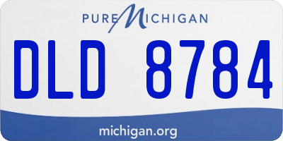 MI license plate DLD8784