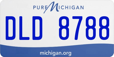 MI license plate DLD8788