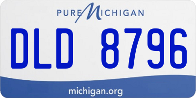 MI license plate DLD8796