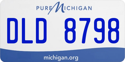MI license plate DLD8798