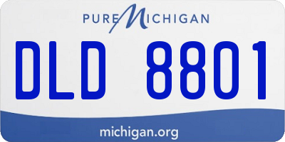 MI license plate DLD8801