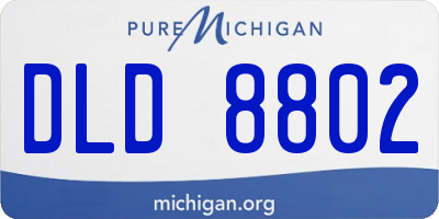 MI license plate DLD8802