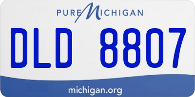 MI license plate DLD8807