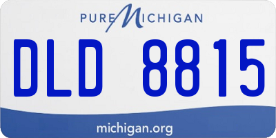 MI license plate DLD8815