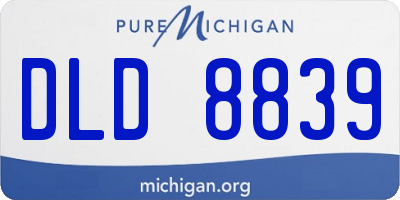 MI license plate DLD8839