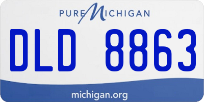 MI license plate DLD8863