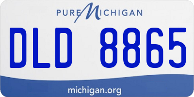 MI license plate DLD8865