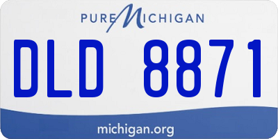 MI license plate DLD8871